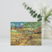 Ingesloten Wheat Field w Peasant door Vincent van  Briefkaart (Staand voorkant)