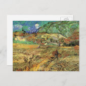 Ingesloten Wheat Field w Peasant door Vincent van  Briefkaart (Voorkant / Achterkant)