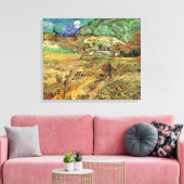 Ingesloten Wheat Field w Peasant door Vincent van Canvas Afdruk (Insitu (Woonkamer))