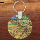 Ingesloten Wheat Field w Peasant door Vincent van Sleutelhanger (Voorkant)