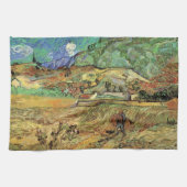 Ingesloten Wheat Field w Peasant door Vincent van Theedoek (Horizontaal)