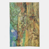 Ingesloten Wheat Field w Peasant door Vincent van  Theedoek (Verticaal)