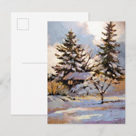 Ingesneeuwd Briefkaart (Voorkant / Achterkant)