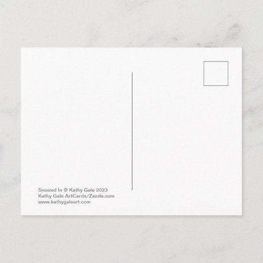 Ingesneeuwd Briefkaart (Achterkant)