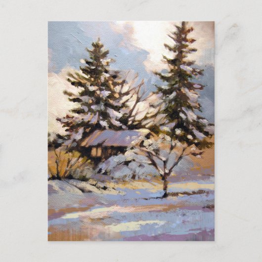 Ingesneeuwd Briefkaart (Voorkant)