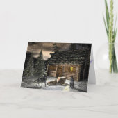 Ingesneeuwd Feestdagen Kaart (Voorkant)