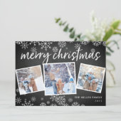 Ingesneeuwd | Kerst Fotokaart Feestdagenkaart (Staand voorkant)
