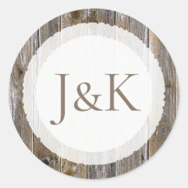 Ingestarte Rustic Wood Wedding Stickers