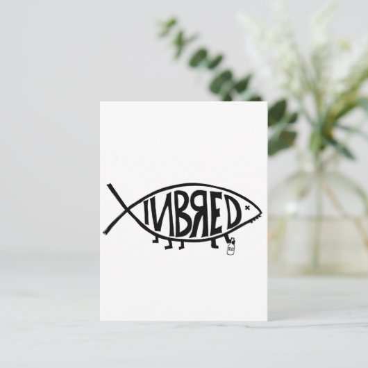 ingeteeld briefkaart (Staand voorkant)