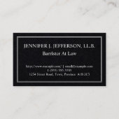 ingetogen barrister bij het Visitekaartje (Voorkant)