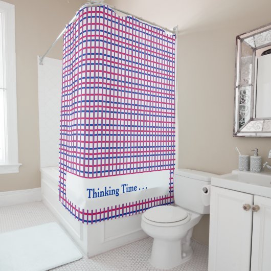 ingetogen biseksuele kleur tattersall douchegordijn (In situ)