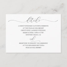 Ingetogen Elegantie Bruiloft Details Kaart