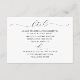 Ingetogen Elegantie Bruiloft Details Kaart