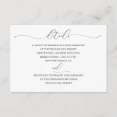 Ingetogen Elegantie Bruiloft Details Kaart (Voorkant)