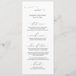 Ingetogen Elegantie Bruiloft Menu