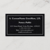 Ingetogen en Basis Notaris Openbaar Visitekaartje (Voorkant)