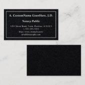 Ingetogen en Basis Notaris Openbaar Visitekaartje (Voorkant / Achterkant)