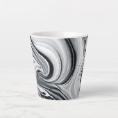 ingetogen inkt wervelt marmer - tijdloze elegantie latte mok (Voorkant)