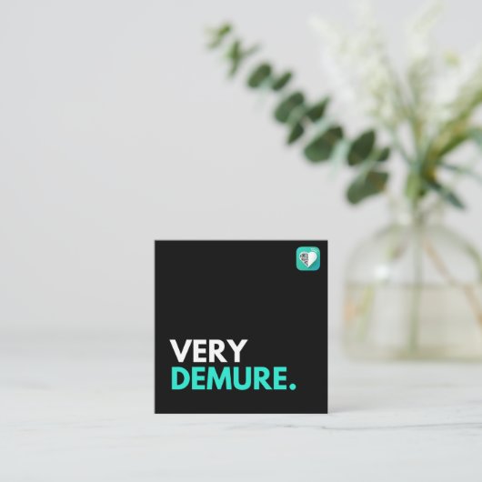 INGETOGEN VIERKANTE VISITEKAARTJE (Staand voorkant)