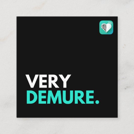 INGETOGEN VIERKANTE VISITEKAARTJE (Voorkant)