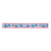 ingevroren blauw en paars sterren satijnen lint (Voorkant)