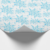 Ingevroren ijskristal sneeuwvlok inpakpapier (Hoek)