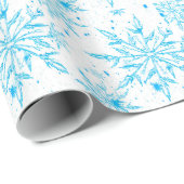 Ingevroren ijskristal sneeuwvlok inpakpapier (Rol Hoek)