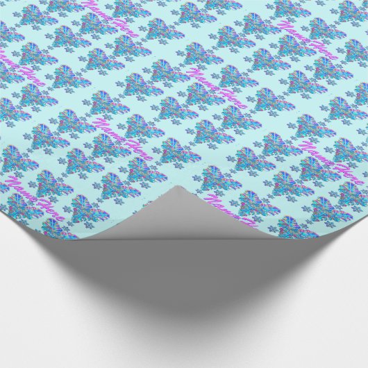 Ingevroren snowflake-wrapppapier! NAAM toevoegen!! Cadeaupapier (Hoek)