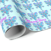 Ingevroren snowflake-wrapppapier! NAAM toevoegen!! Cadeaupapier (Rol Hoek)