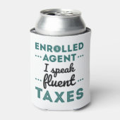 Ingewalste Agent I spreekt Fluent Taxes Blikjeskoeler (Blikje Voorkant)