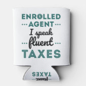 Ingewalste Agent I spreekt Fluent Taxes Blikjeskoeler (Achterkant)