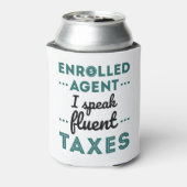 Ingewalste Agent I spreekt Fluent Taxes Blikjeskoeler (Blikje Achterkant)