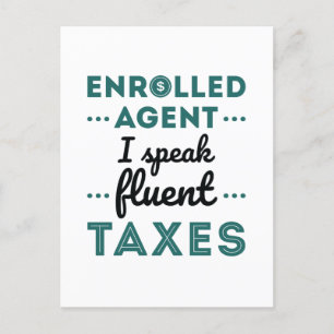 Ingewalste Agent I spreekt Fluent Taxes Briefkaart