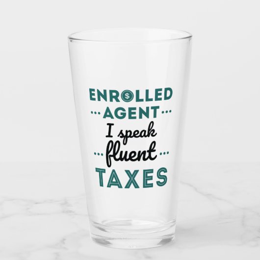 Ingewalste Agent I spreekt Fluent Taxes Glas (Voorkant)