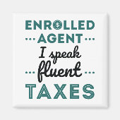 Ingewalste Agent I spreekt Fluent Taxes Magneet (Voorkant)
