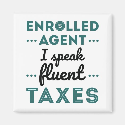 Ingewalste Agent I spreekt Fluent Taxes Magneet (Voorkant)