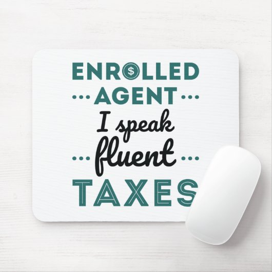 Ingewalste Agent I spreekt Fluent Taxes Muismat (Met muis)