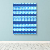 Ingeweven Shibori Canvasprint Canvas Afdruk (Insitu (Houten vloer))