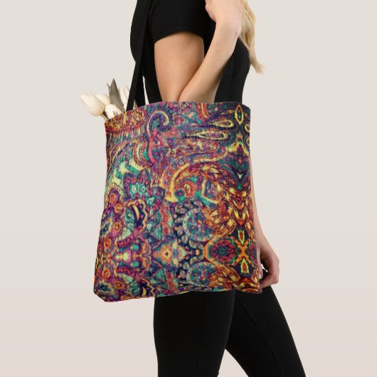 Ingewikkeld artistiek abstract ontwerp tote bag (Dichtbij)
