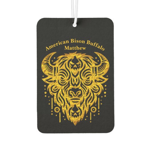 Ingewikkeld bizonontwerp met tribale elementen luchtverfrisser (Achterkant)