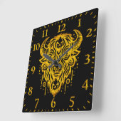 Ingewikkeld bizonontwerp met tribale elementen vierkante klok (Hoek)