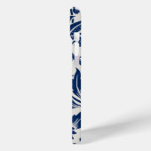 Ingewikkeld blauw bloempatroon op lichte achtergro Case-Mate iPhone case (Achterkant / Links)