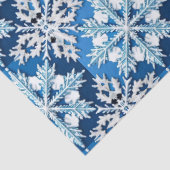 Ingewikkeld blauw sneeuwvlok ontwerp tissuepapier (Detail)