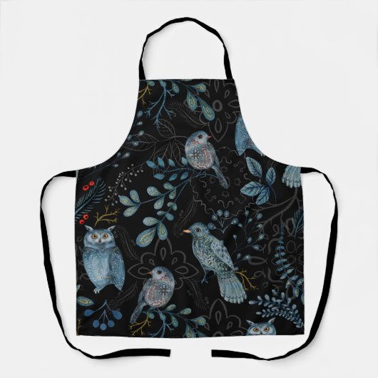 Ingewikkeld bloem- en paisleymotief schort (Voorkant)