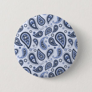 Ingewikkeld bloemmotief met paisleyprintontwerp ronde button 5,7 cm