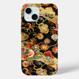 Ingewikkeld bloemontwerp iPhone 15 case