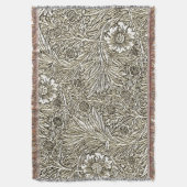 Ingewikkeld bloemontwerp in bruin en wit deken (Voorkant Verticaal)