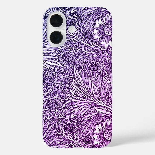Ingewikkeld bloemontwerp in Paarse tinten en wit Case-Mate iPhone Case (Achterkant)