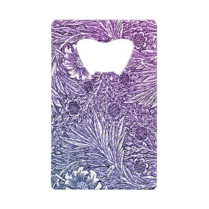 Ingewikkeld bloemontwerp in Paarse tinten en wit Creditkaart Flessenopener