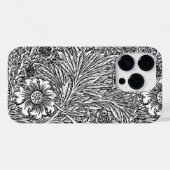 Ingewikkeld bloemontwerp in zwart-wit Case-Mate iPhone case (Achterkant (horizontaal))